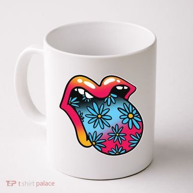 Trippy Floral Mouth Coffee Mug