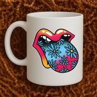 Trippy Floral Mouth Coffee Mug thumb 2