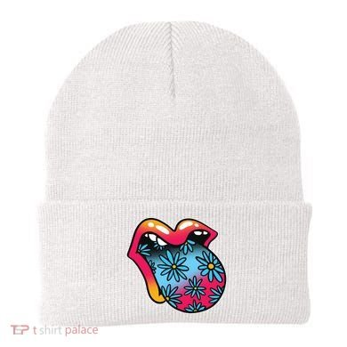 Trippy Floral Mouth Beanie