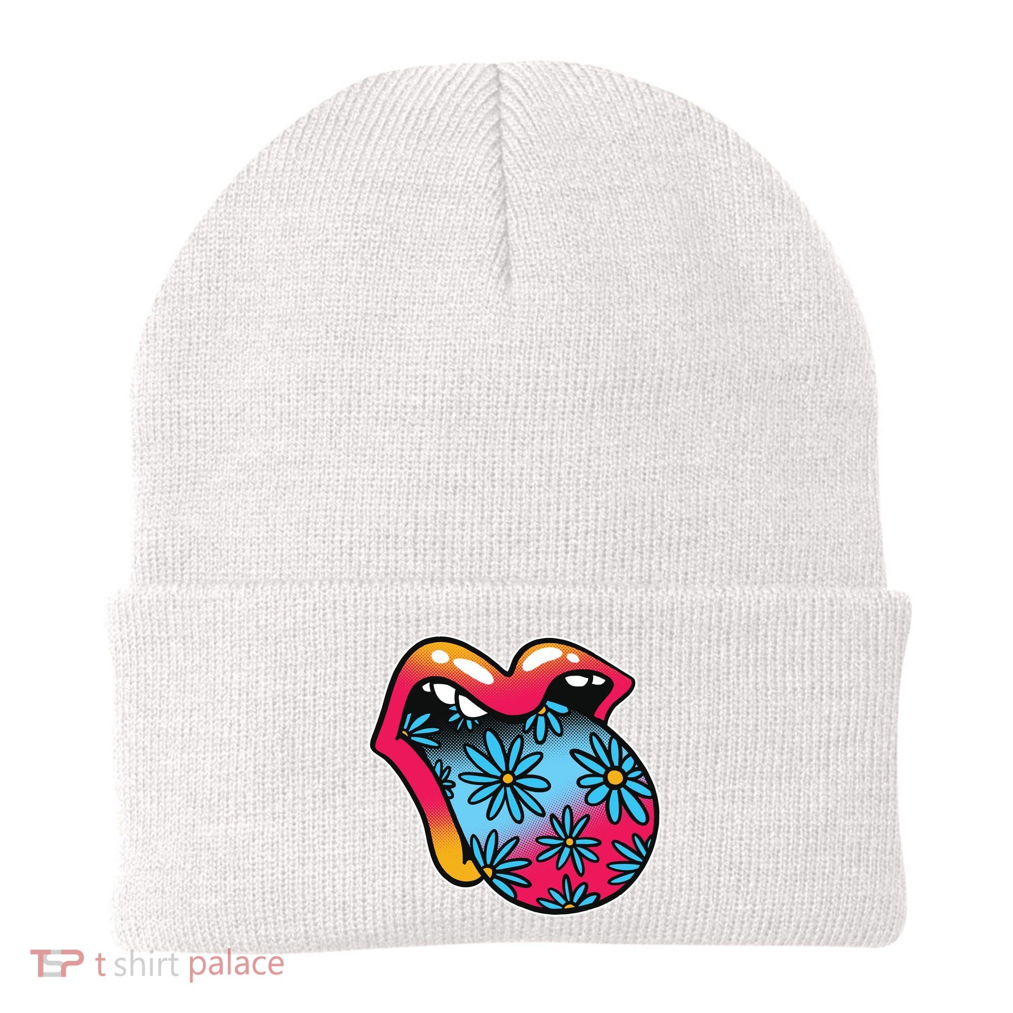 Trippy Floral Mouth Beanie
