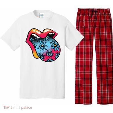 Trippy Floral Mouth Pajama Set