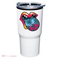Trippy Floral Mouth Tumbler thumb 0