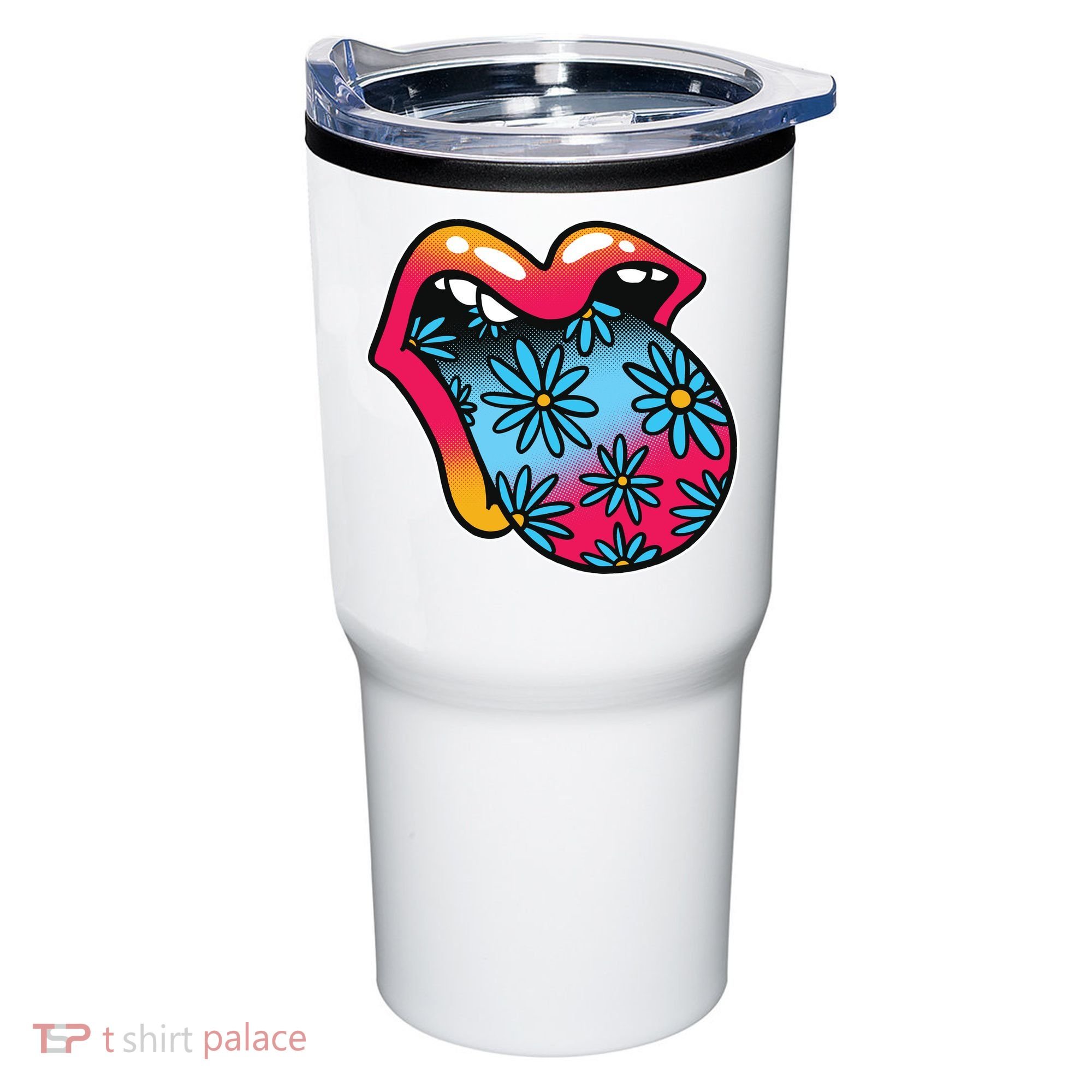 Trippy Floral Mouth Tumbler
