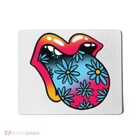 Trippy Floral Mouth Mousepad thumb 0