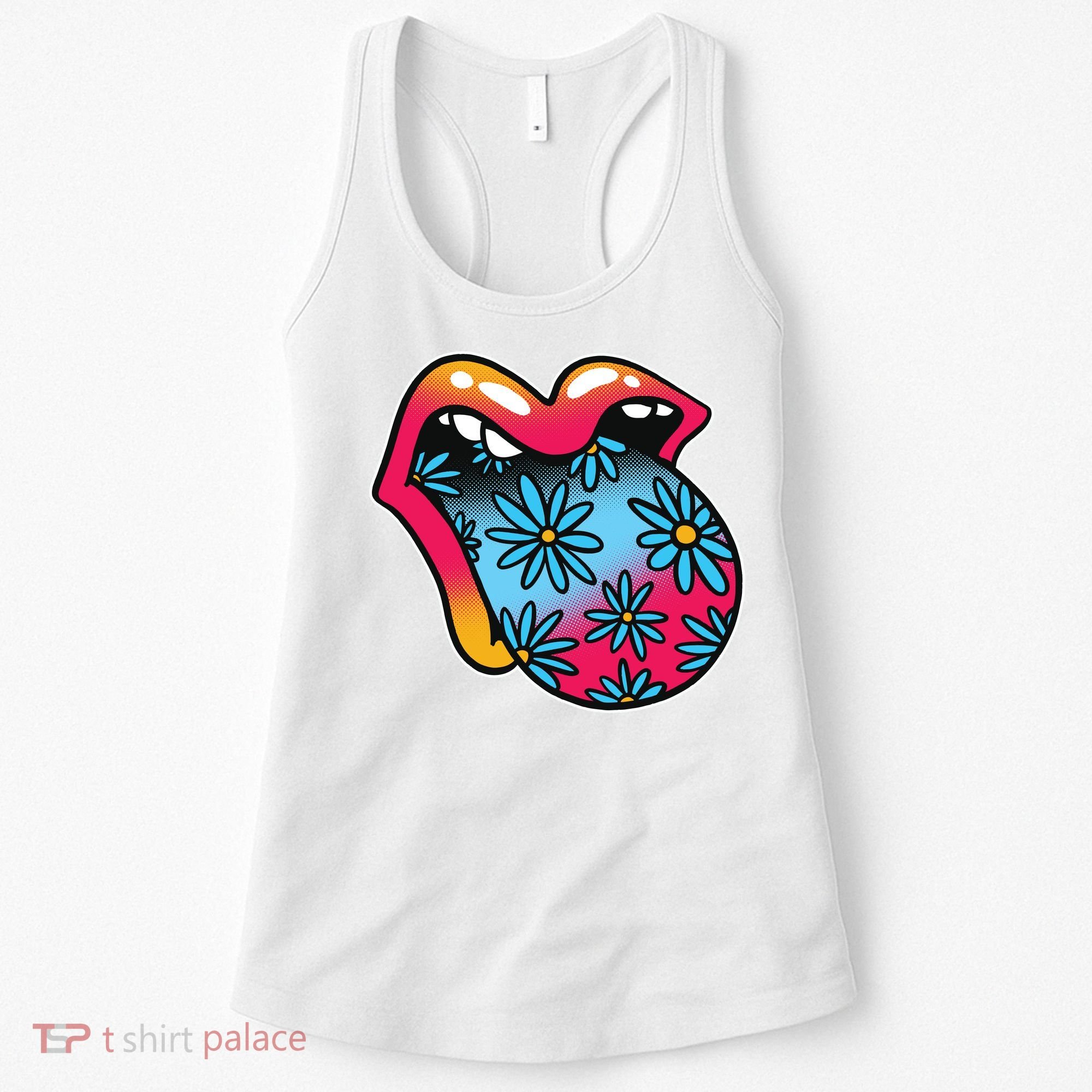 Trippy Floral Mouth Women's Tank Top