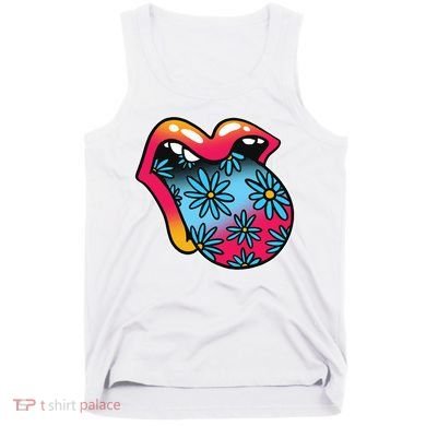 Trippy Floral Mouth Tank Top