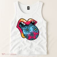 Trippy Floral Mouth Tank Top thumb 2