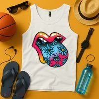 Trippy Floral Mouth Tank Top thumb 4