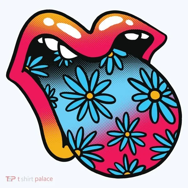 Trippy Floral Mouth Golf Towel