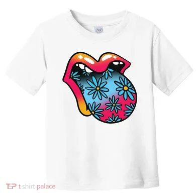Trippy Floral Mouth Toddler T-Shirt