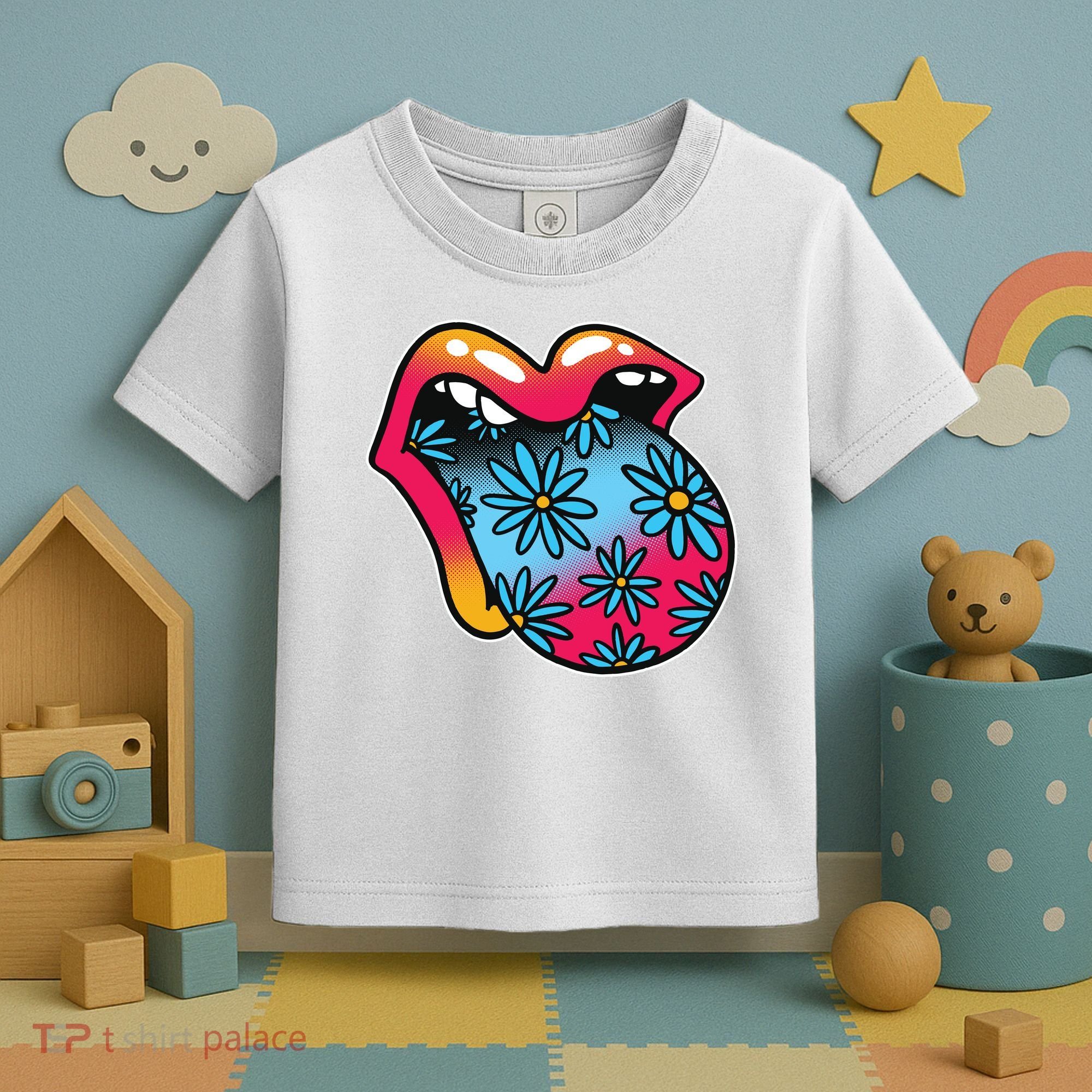 Trippy Floral Mouth Toddler T-Shirt