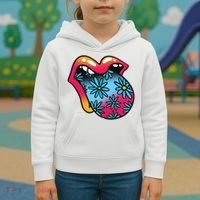 Trippy Floral Mouth Kids Hoodie thumb 3