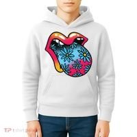 Trippy Floral Mouth Kids Hoodie thumb 4