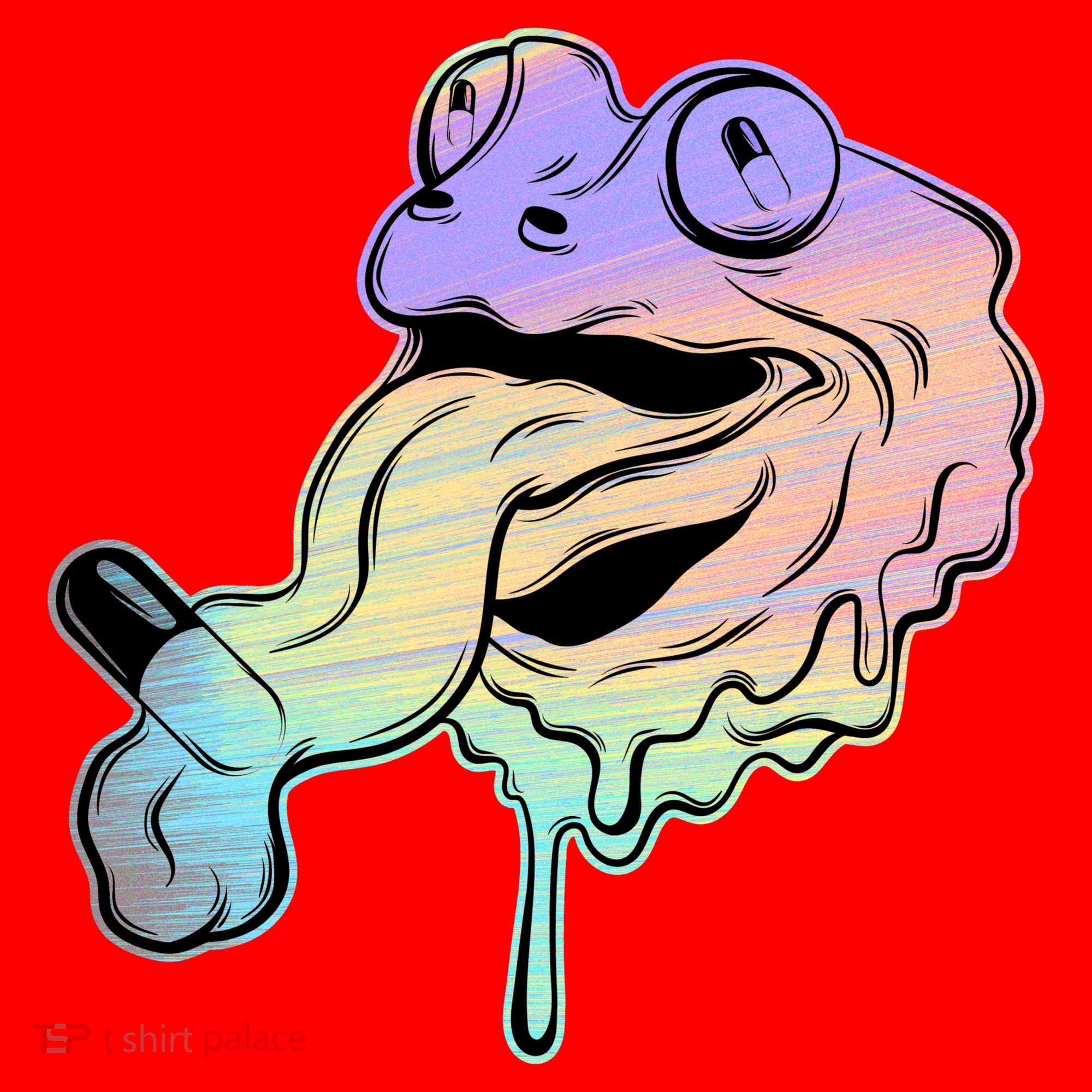 Trippy Frog Santa Hat