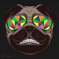Trippy Hypnotized Pug Doggie Tank thumb 4