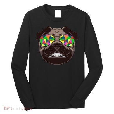 Trippy Hypnotized Pug Long Sleeve Shirt
