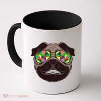 Trippy Hypnotized Pug Coffee Mug thumb 0