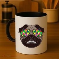 Trippy Hypnotized Pug Coffee Mug thumb 4