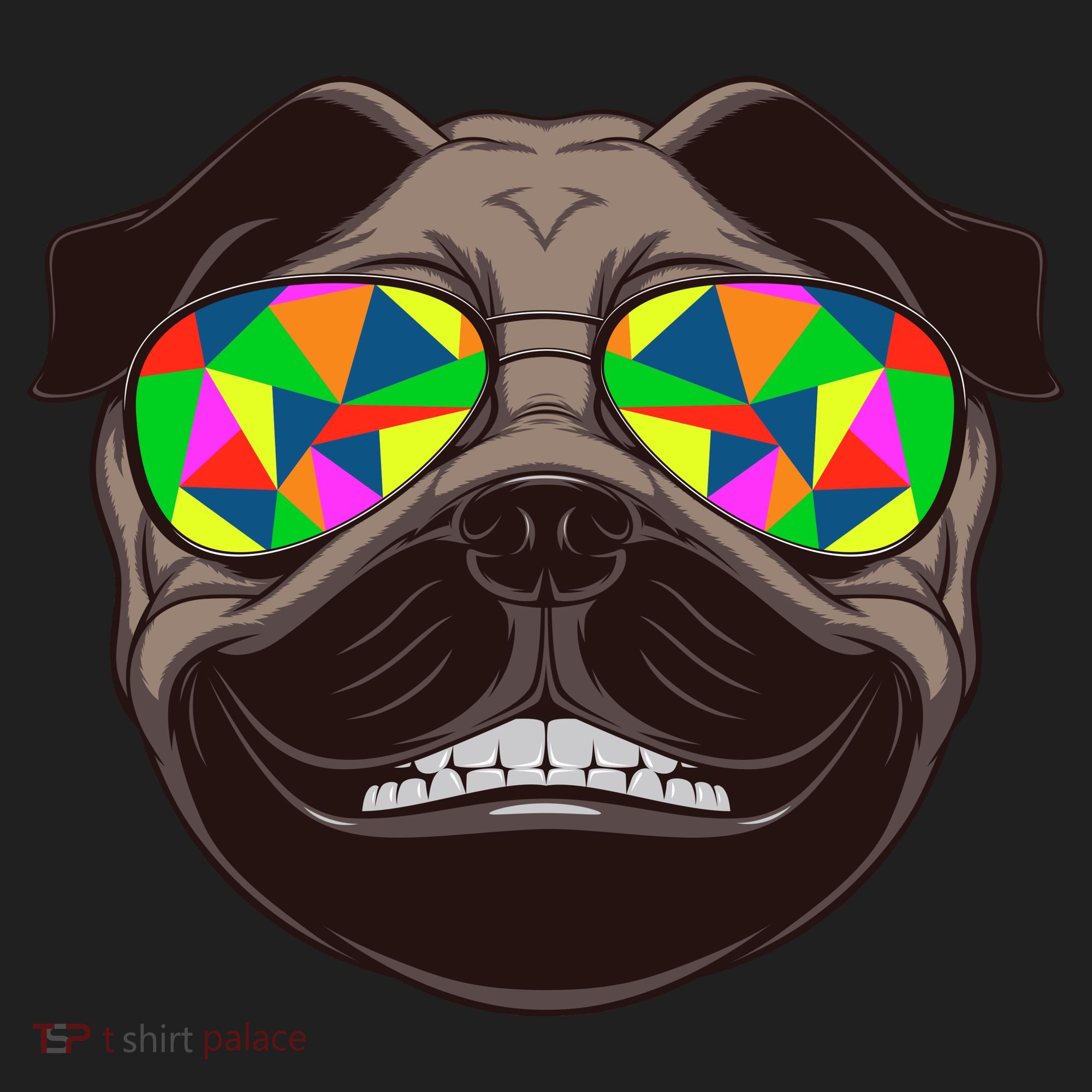 Trippy Hypnotized Pug Beanie