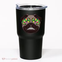 Trippy Hypnotized Pug Tumbler thumb 0