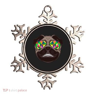 Trippy Hypnotized Pug Ornament