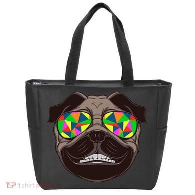 Trippy Hypnotized Pug Tote Bag