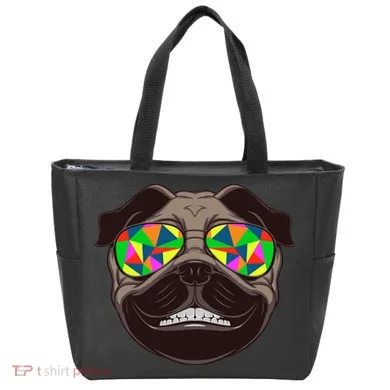 Trippy Hypnotized Pug Tote Bag