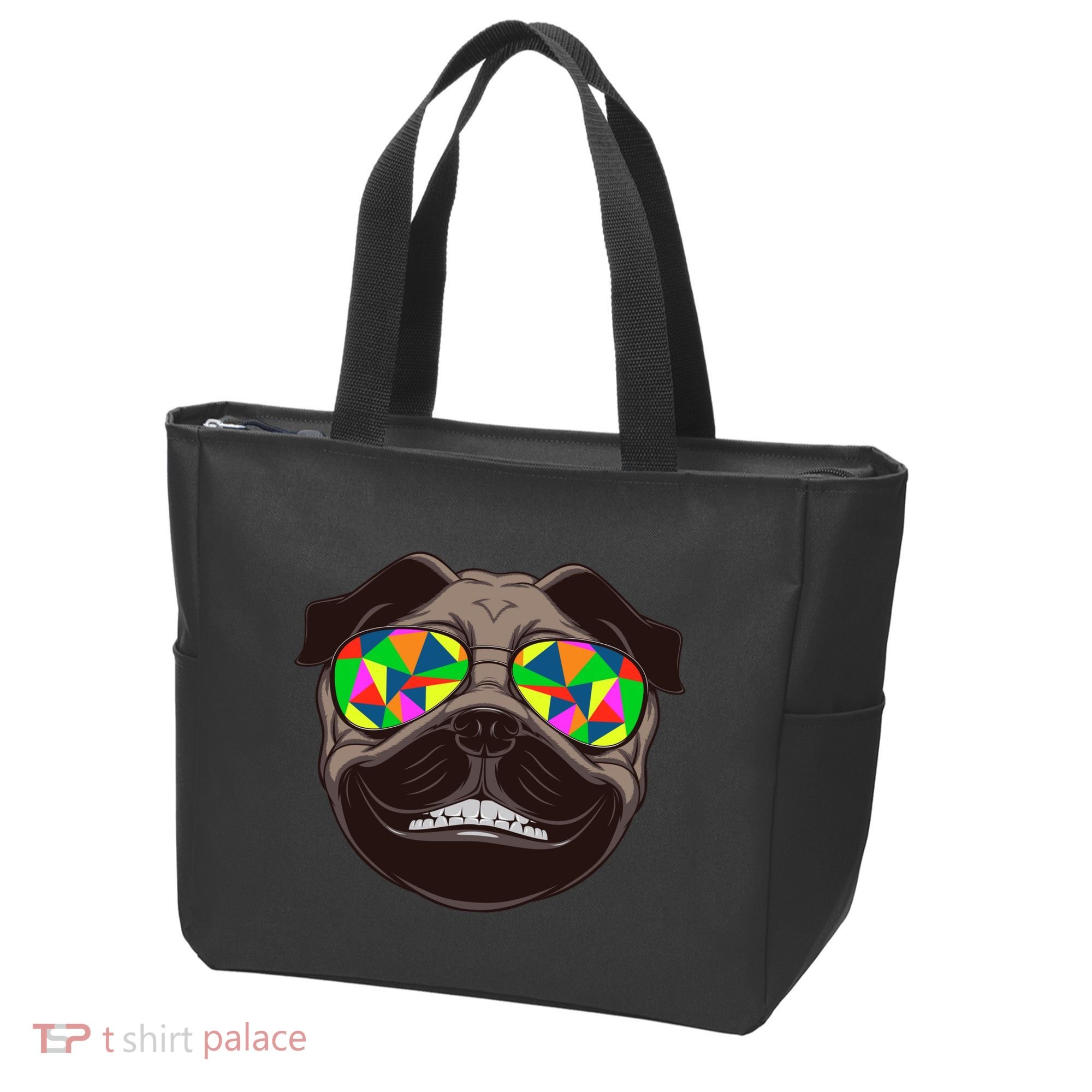 Trippy Hypnotized Pug Tote Bag