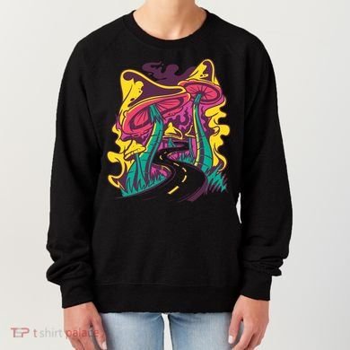 Trippy Mushroom Road Women's Sweatshirt