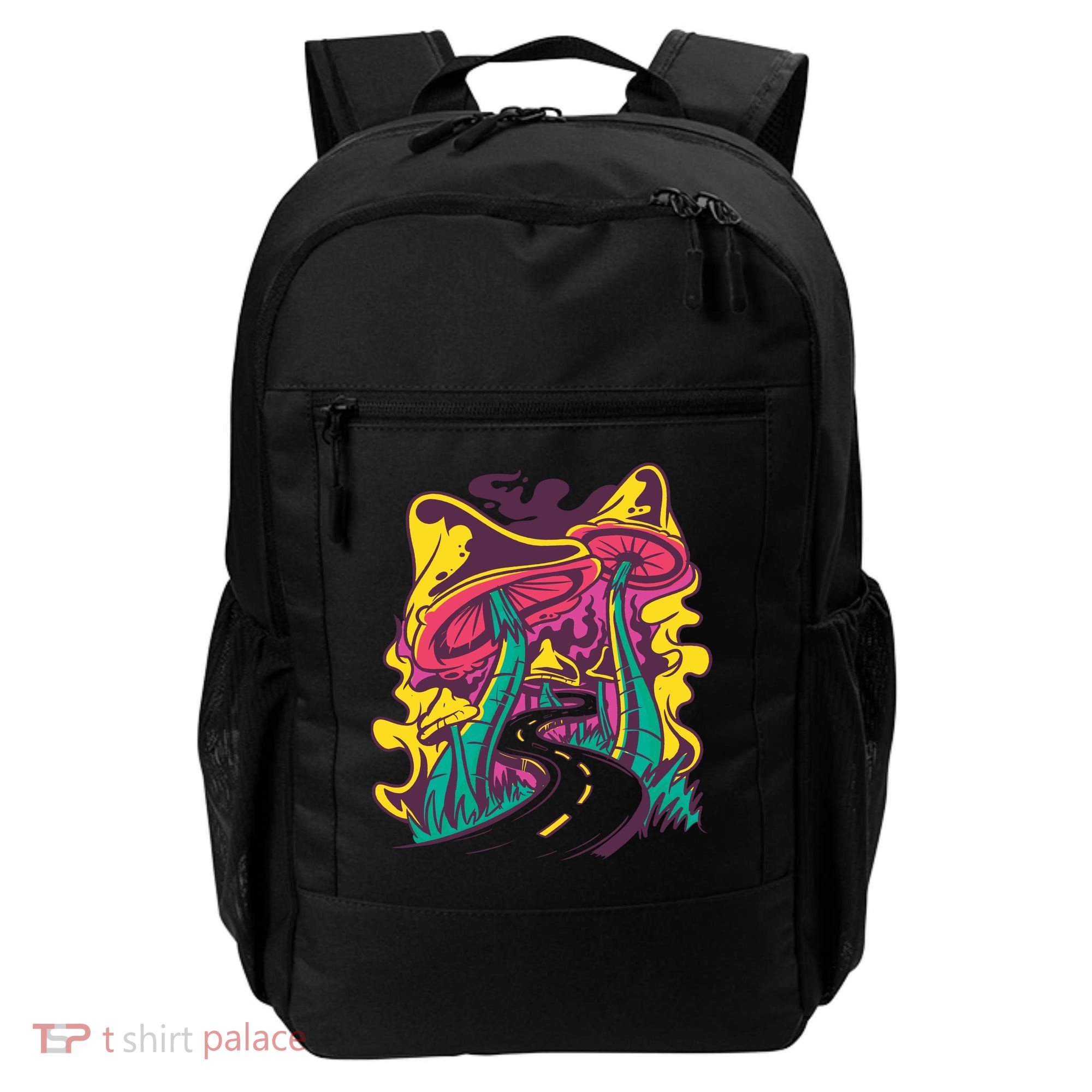Trippy Mushroom Road Backpack