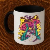 Trippy Mushroom Road Coffee Mug thumb 2