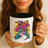 Trippy Mushroom Road Coffee Mug thumb 3