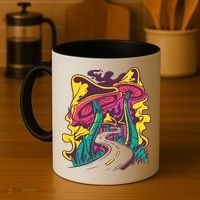 Trippy Mushroom Road Coffee Mug thumb 4