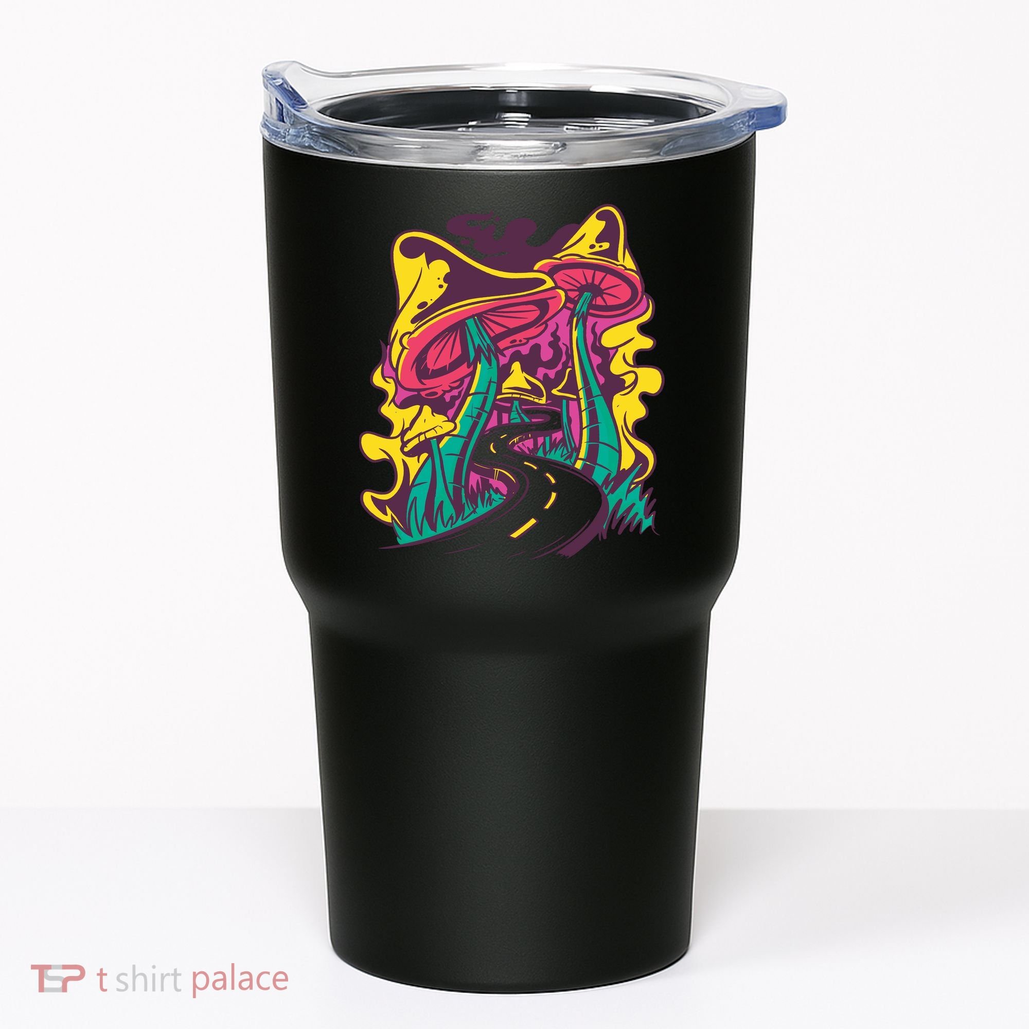 Trippy Mushroom Road Tumbler