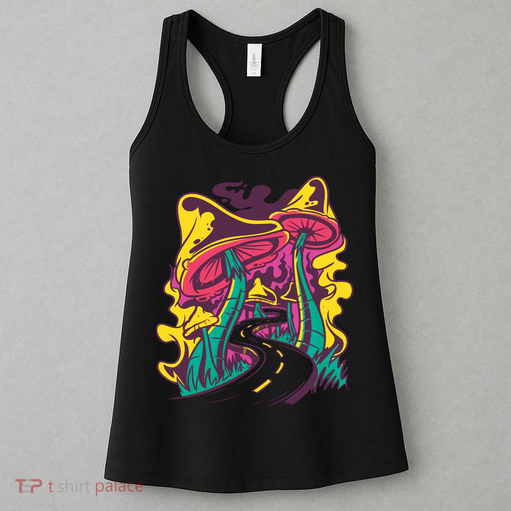 Trippy Mushroom Road Women's Tank Top