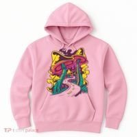 Trippy Mushroom Road Hoodie thumb 0