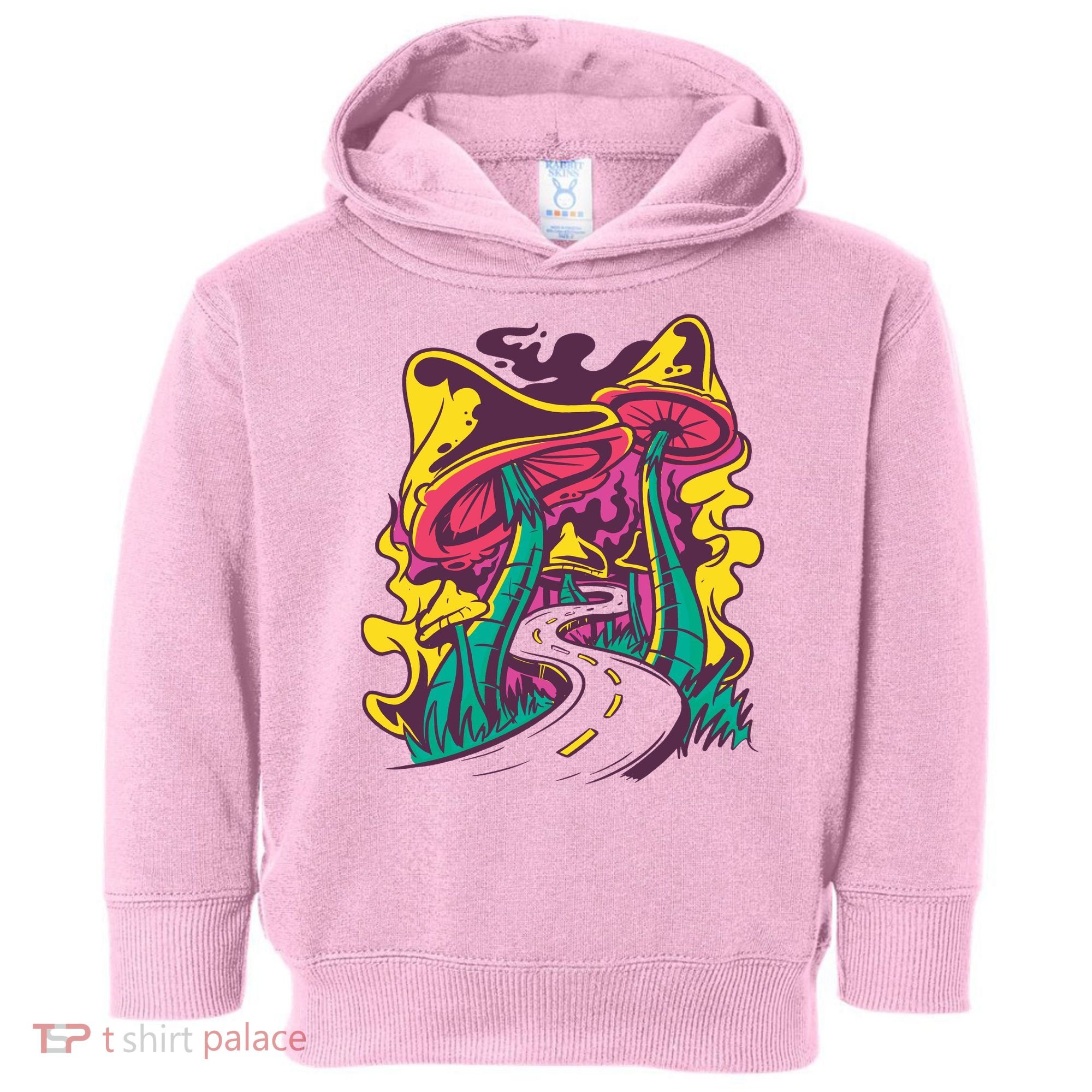 Trippy Mushroom Road Toddler Hoodie