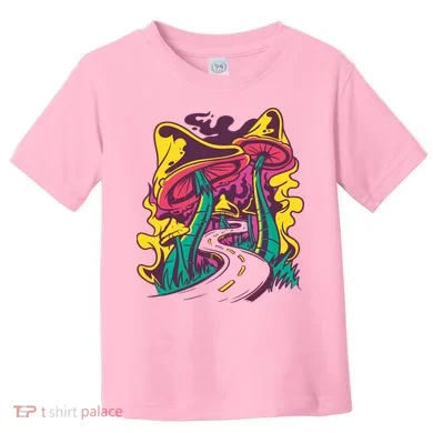 Trippy Mushroom Road Toddler T-Shirt