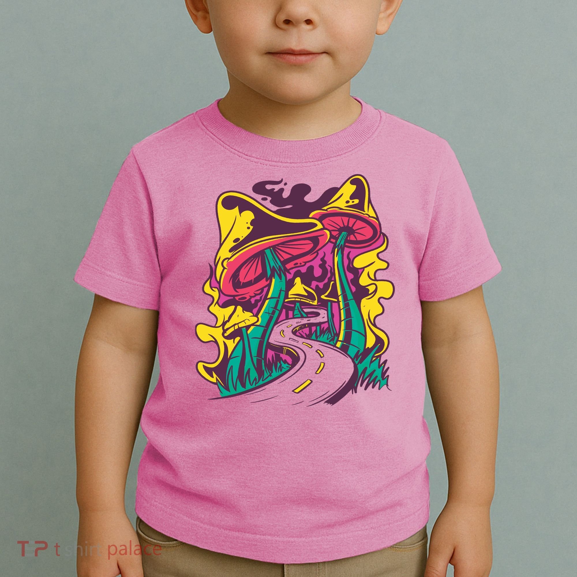 Trippy Mushroom Road Toddler T-Shirt