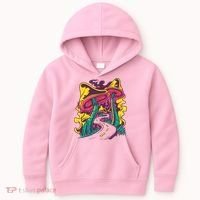 Trippy Mushroom Road Kids Hoodie thumb 0