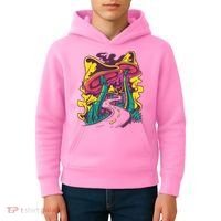 Trippy Mushroom Road Kids Hoodie thumb 4
