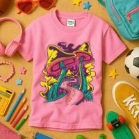 Trippy Mushroom Road Kids T-Shirt thumb 3