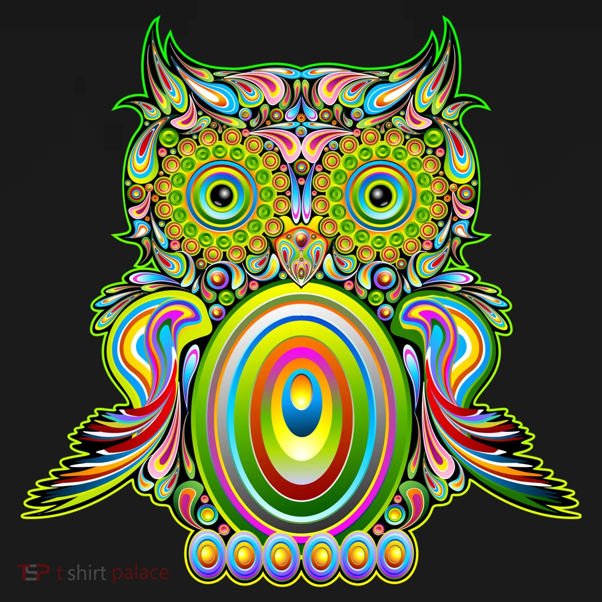 Trippy Owl Doggie Tank