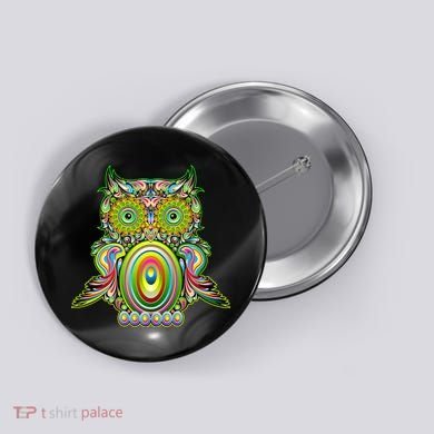 Trippy Owl Button