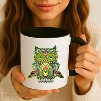 Trippy Owl Coffee Mug thumb 3