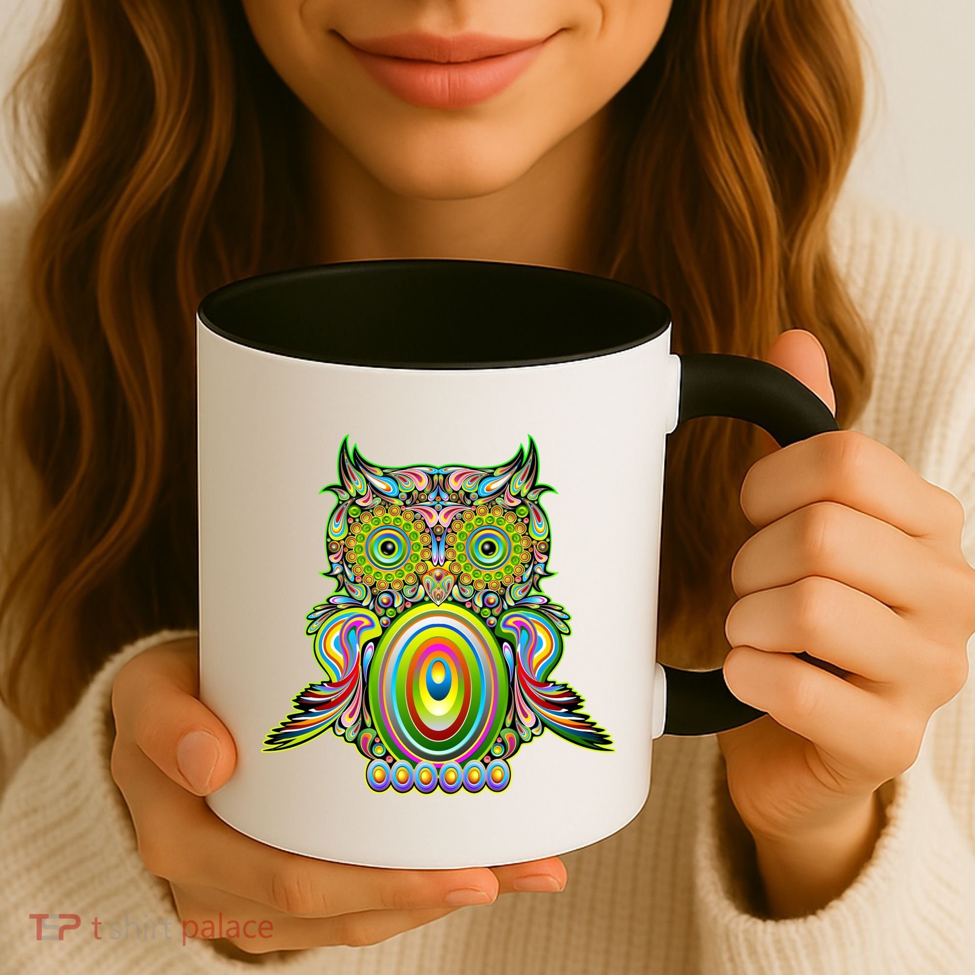 Trippy Owl Coffee Mug