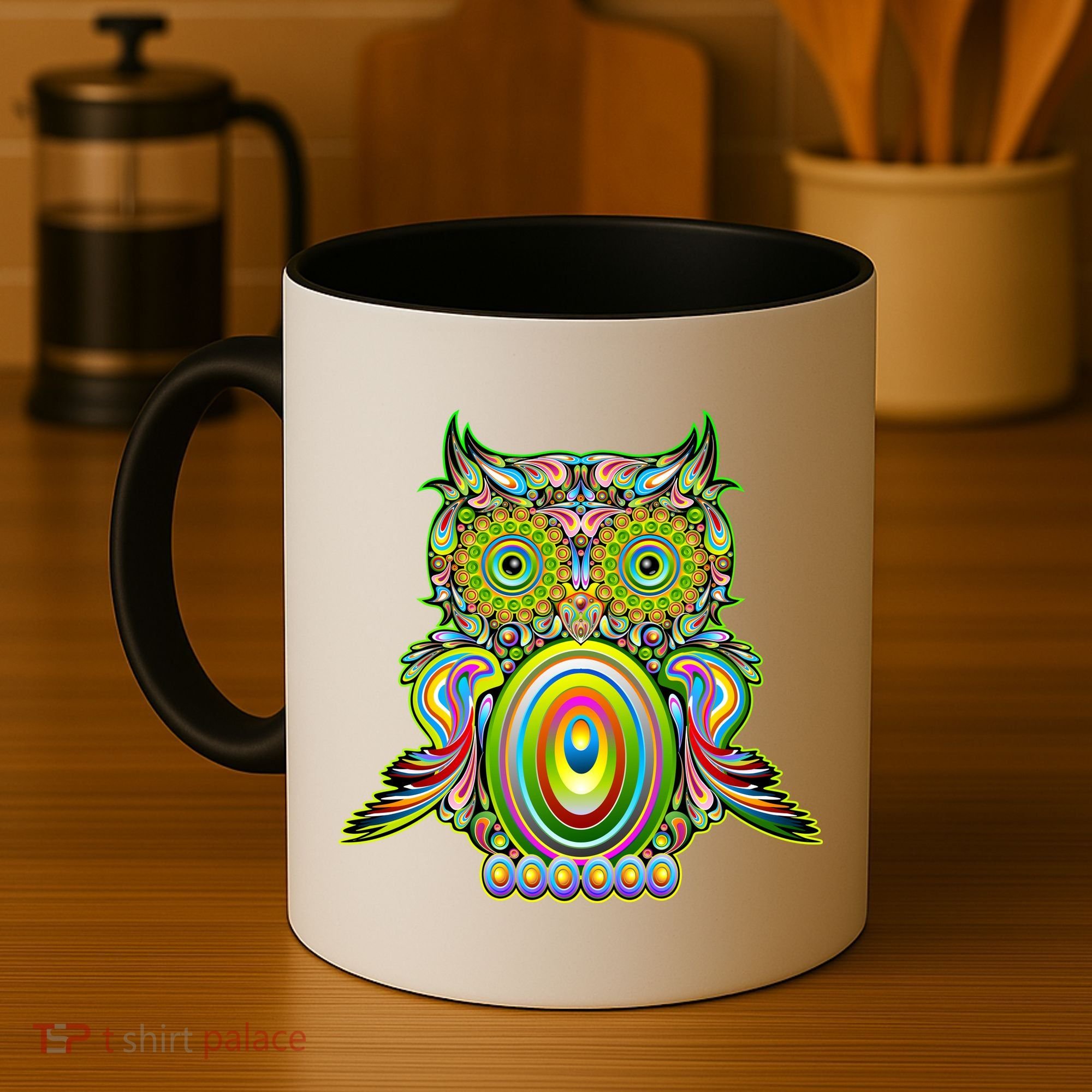 Trippy Owl Coffee Mug