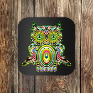 Trippy Owl Coaster