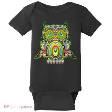 Trippy Owl Baby Bodysuit