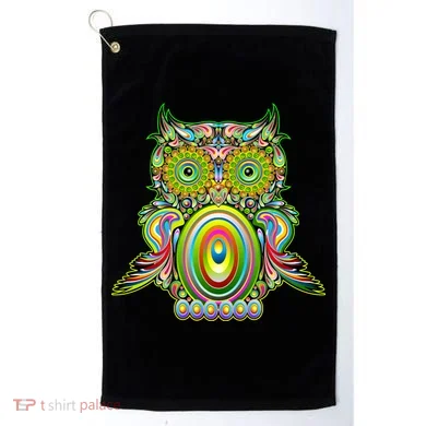 Trippy Owl Golf Towel